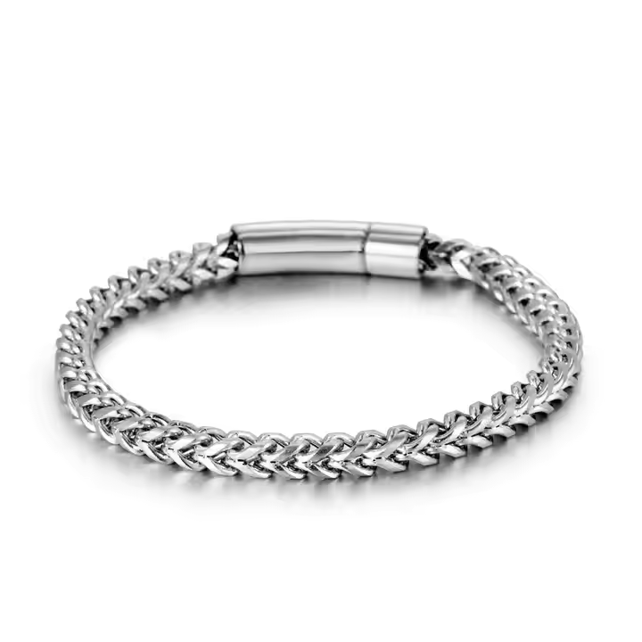 Stylish Men’s Stainless Steel Link Chain Bracelet | Gold & Black Plated