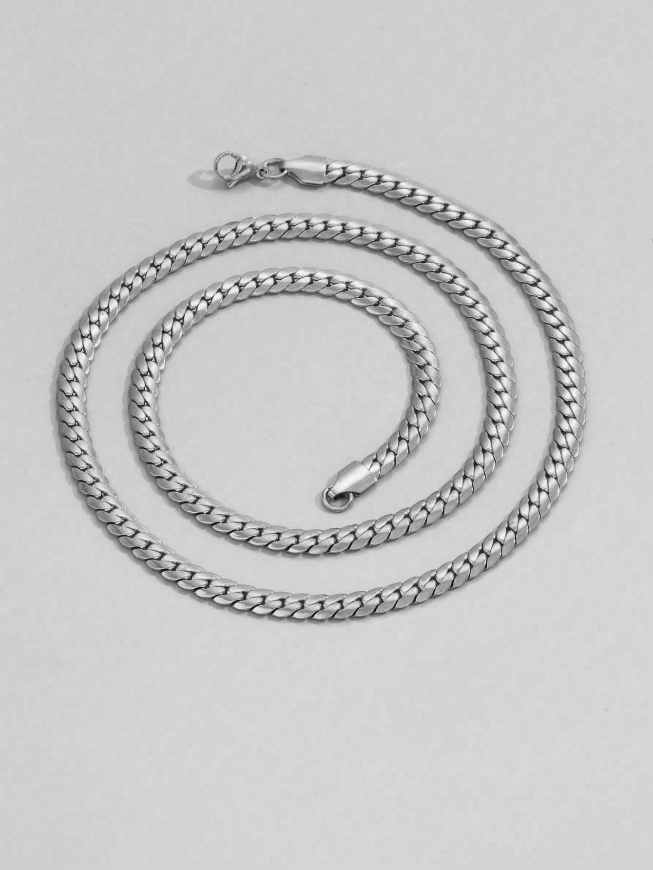 Hip-Hop Punk Solid Color 304 Stainless Steel Men'S Necklace