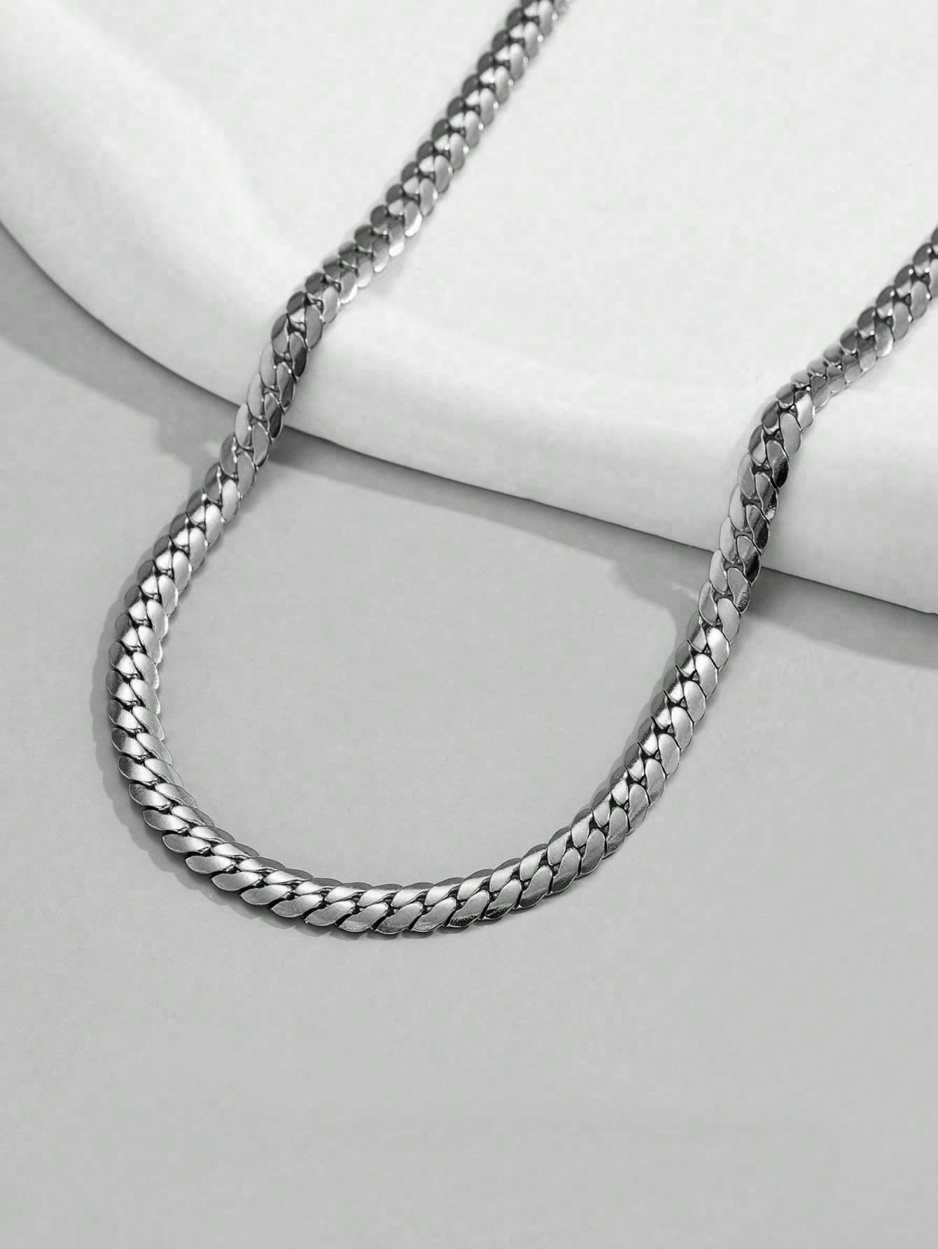 Hip-Hop Punk Solid Color 304 Stainless Steel Men'S Necklace