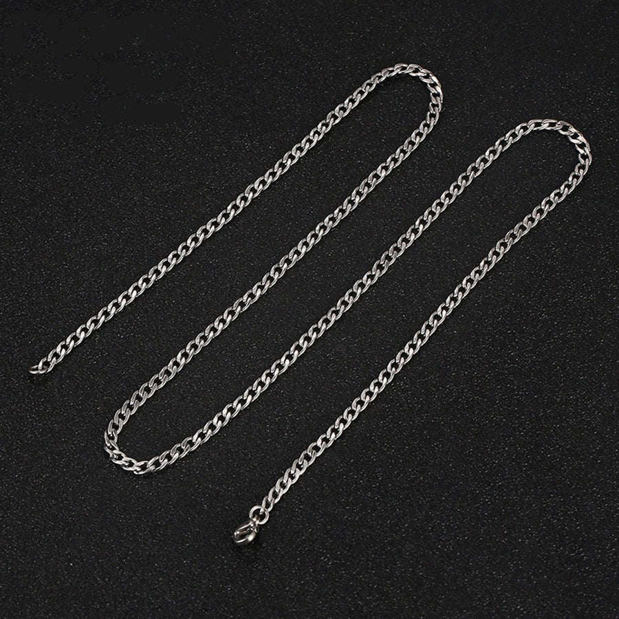 Hip-Hop Solid Silver Stainless Steel Men's Necklace | Vow Bliss