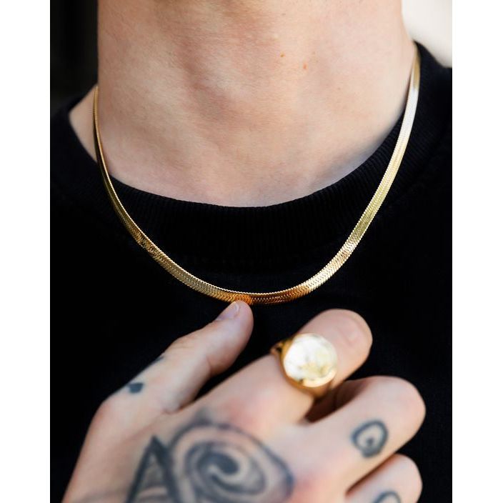 Snake Chain for Men – Stylish Gold Chain Necklace | Bold & Modern Men's Jewelry by Vow Bliss