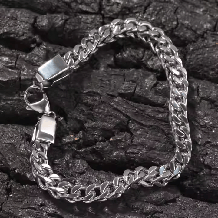 18K Gold Plated Stainless Steel Cuban Chain Bracelet for Men | Vow Bliss