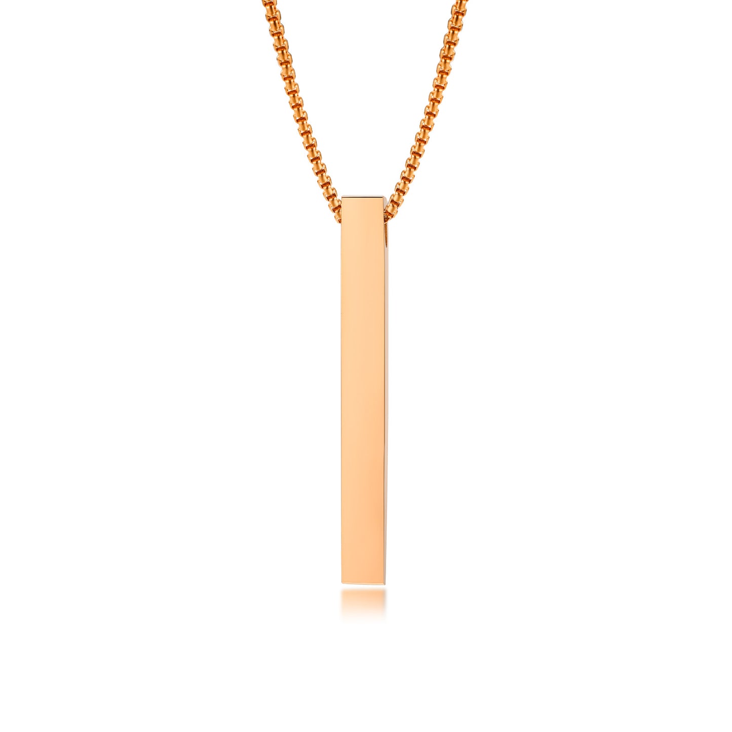 Stylish Silver & Gold Bar Pendant Necklace For Men | 18K Stainless Steel Chain By Vow Bliss