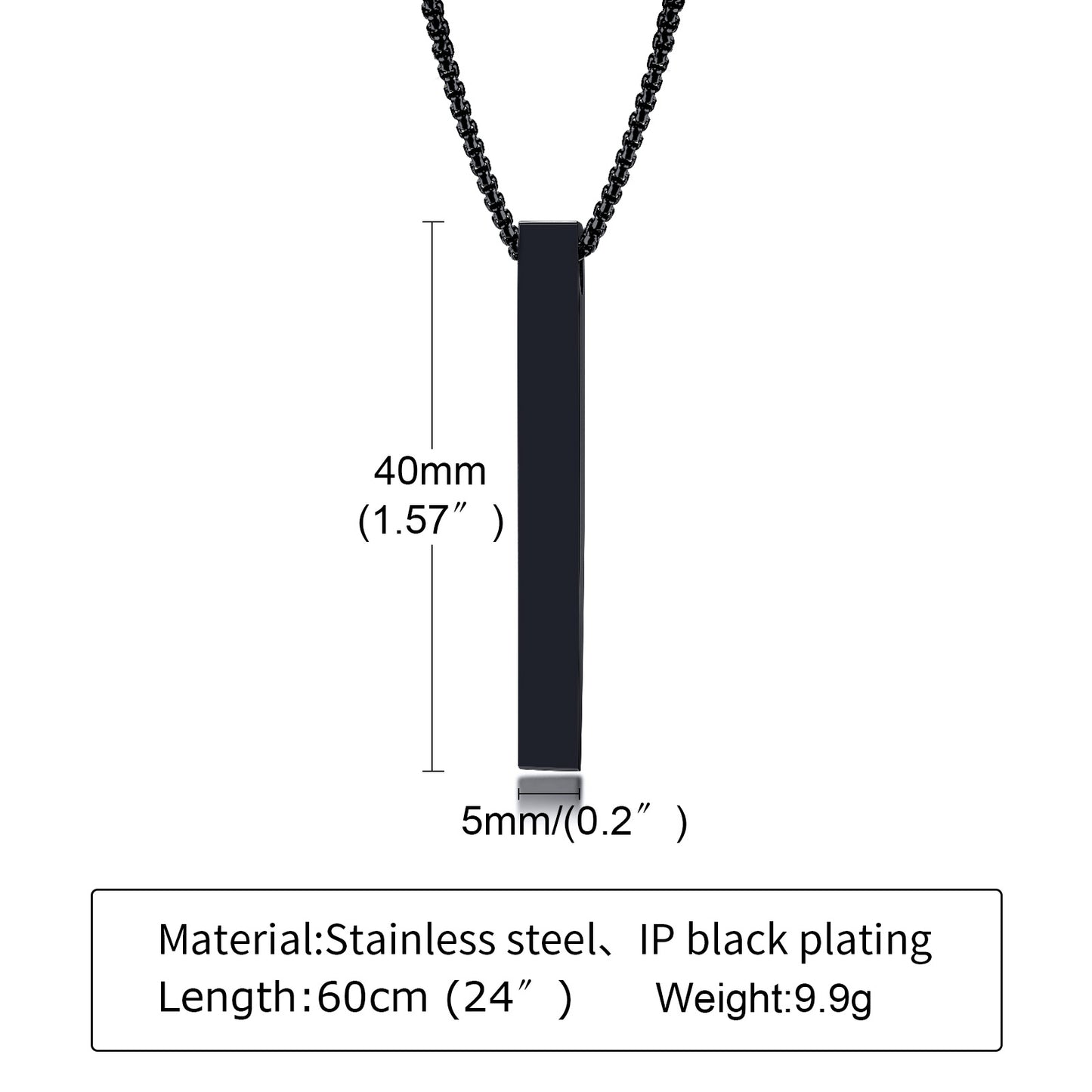 Stylish Silver & Gold Bar Pendant Necklace For Men | 18K Stainless Steel Chain By Vow Bliss