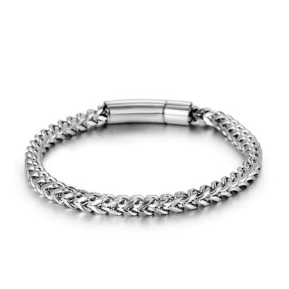 Stylish Men’s Stainless Steel Link Chain Bracelet | Gold & Black Plated