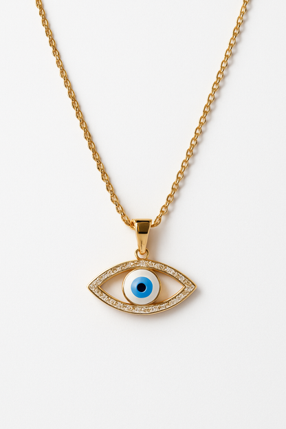 Evil Eye Necklace For Women – Blue Eye Pendant Choker | Anti-Tarnish Jewelry