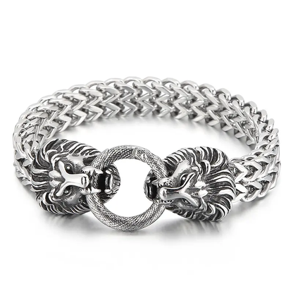 Lion Cuban Chain Stainless Steel Thick Bracelet with 18K Gold Plating | Vow Bliss