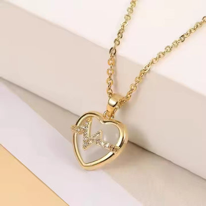 Love Heart 18k Gold Plated Versatile Stainless Steel Necklace For Women - By Vow Bliss