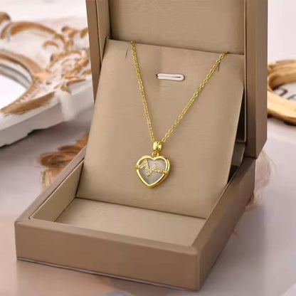 Love Heart 18k Gold Plated Versatile Stainless Steel Necklace For Women - By Vow Bliss