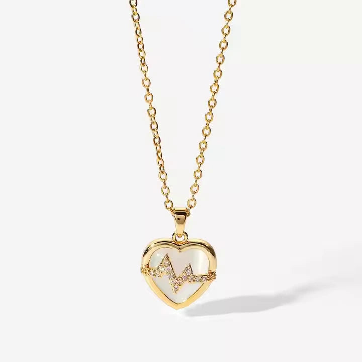 Love Heart 18k Gold Plated Versatile Stainless Steel Necklace For Women - By Vow Bliss