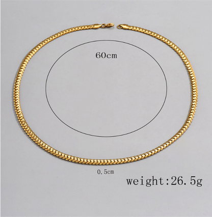Hip-Hop Punk Solid Color 304 Stainless Steel Men'S Necklace