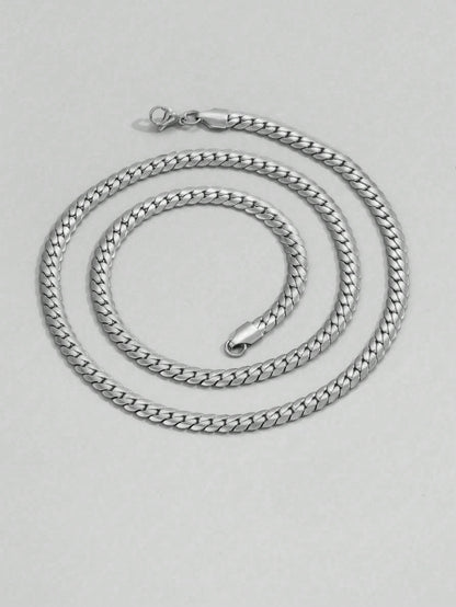 Hip-Hop Punk Solid Color 304 Stainless Steel Men'S Necklace