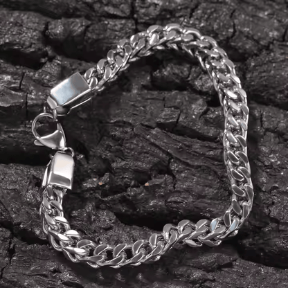 18K Gold Plated Stainless Steel Cuban Chain Bracelet for Men | Vow Bliss